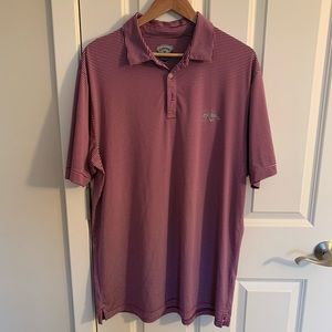 Purple, Black, & White Striped Callaway Golf Polo